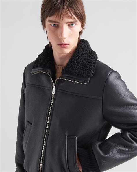 bomber prada jacket mens|Prada bomber jacket men.